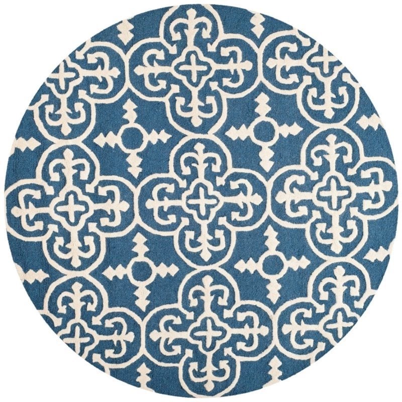 Safavieh Cambridge 6' Round Hand Tufted Wool Rug
