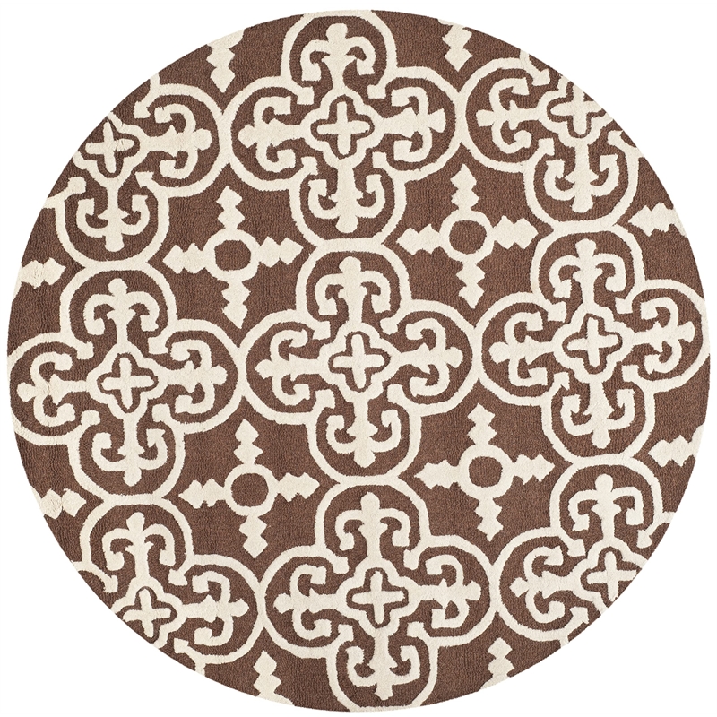 Safavieh Cambridge 6' Round Hand Tufted Wool Rug