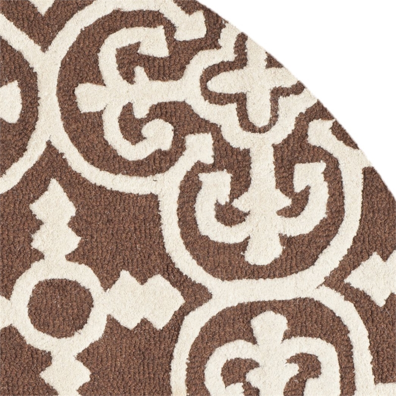 Safavieh Cambridge 6' Round Hand Tufted Wool Rug