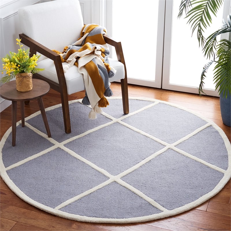 Safavieh Cambridge 6' Round Hand Tufted Wool Rug