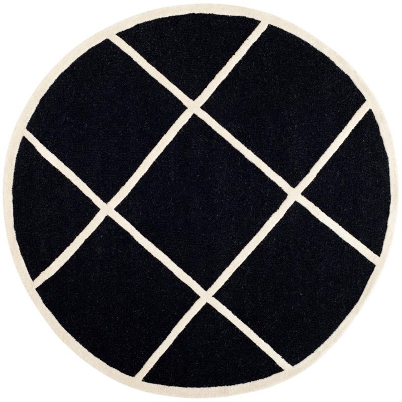 Safavieh Cambridge 6' Round Hand Tufted Wool Rug