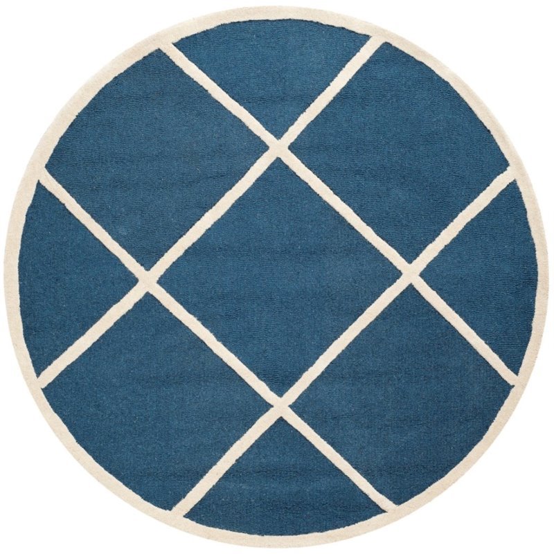 Safavieh Cambridge 6' Round Hand Tufted Wool Rug