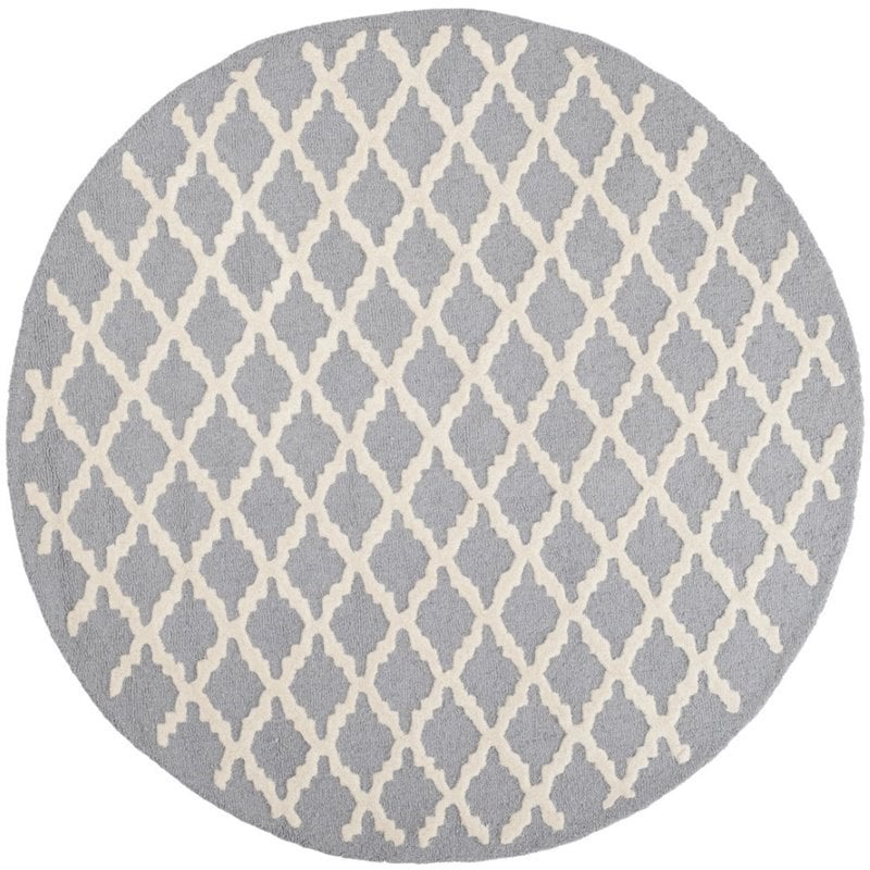 Safavieh Cambridge 6' Round Hand Tufted Wool Rug