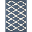 Safavieh Cambridge 2' X 3' Hand Tufted Wool Rug in Navy and Ivory