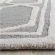 Safavieh Cambridge 6' X 9' Hand Tufted Wool Rug in Silver and Ivory
