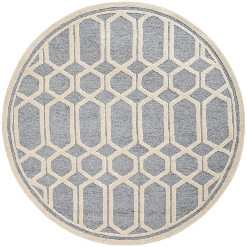 Safavieh Cambridge 6' Round Hand Tufted Wool Rug