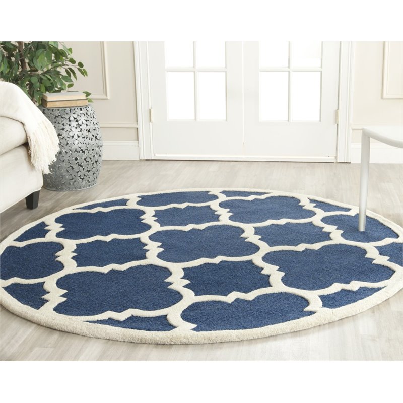 Safavieh Cambridge 10' Round Hand Tufted Wool Rug