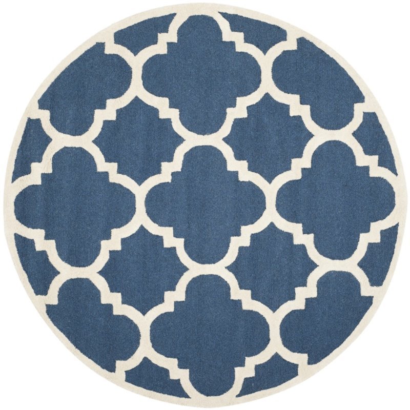 Safavieh Cambridge 10' Round Hand Tufted Wool Rug