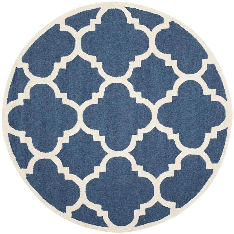 Safavieh Cambridge 8' Round Hand Tufted Wool Rug