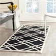 Safavieh Cambridge 3' X 5' Hand Tufted Wool Rug in Black and Ivory