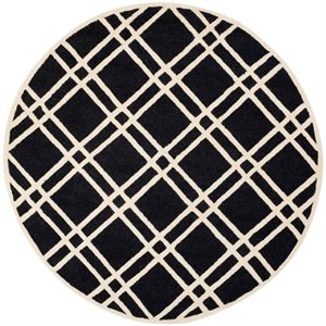 safavieh cambridge 6' round hand tufted wool rug