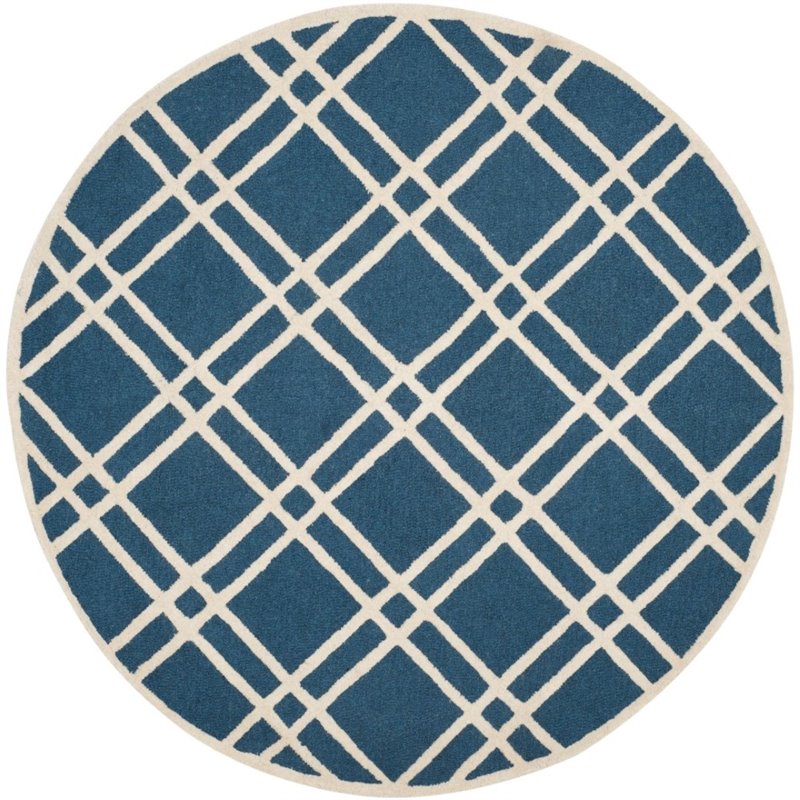 Safavieh Cambridge 6' Round Hand Tufted Wool Rug