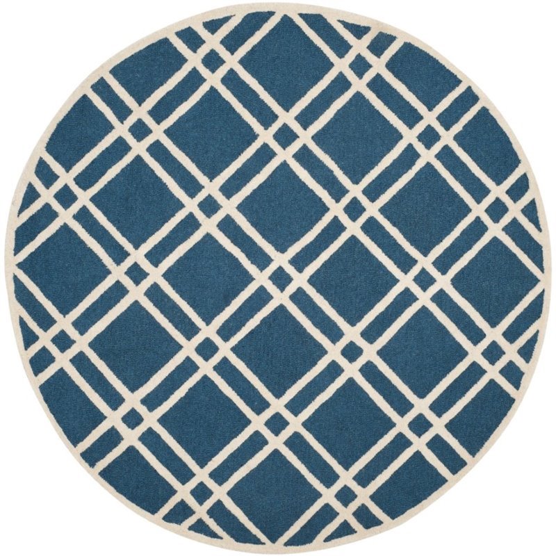 Safavieh Cambridge 6' Round Hand Tufted Wool Rug