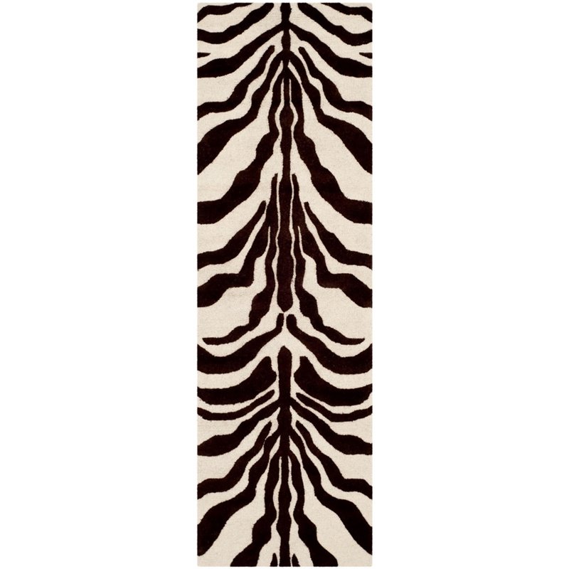 Safavieh Cambridge 5' X 8' Hand Tufted Wool Rug in Ivory and Brown