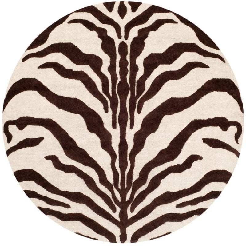 Safavieh Cambridge 6' Round Hand Tufted Wool Rug