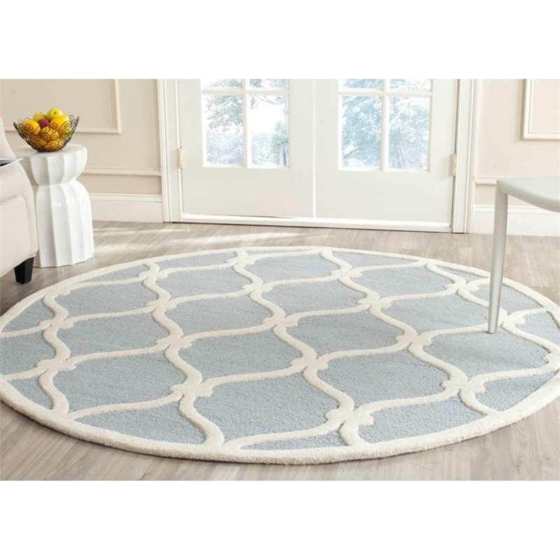 Safavieh Cambridge 6' Round Hand Tufted Wool Rug