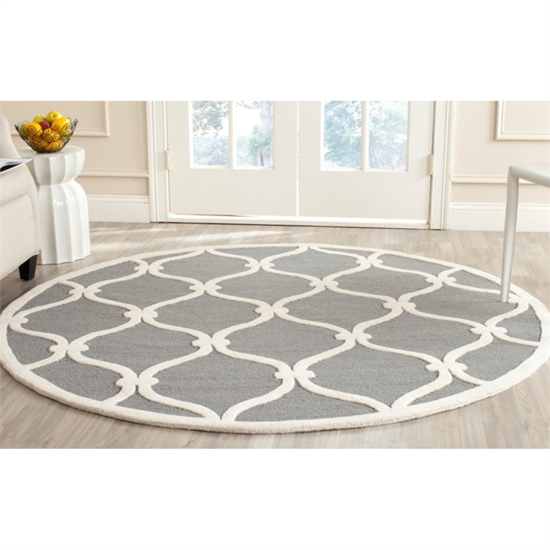 Safavieh Cambridge 6' Round Hand Tufted Wool Rug