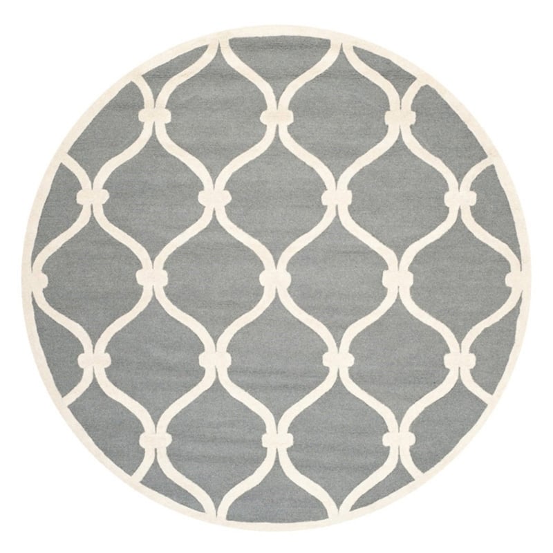 Safavieh Cambridge 6' Round Hand Tufted Wool Rug