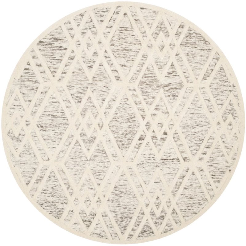 Safavieh Cambridge 6' Round Hand Tufted Wool Rug