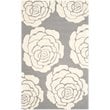 Safavieh Cambridge 4' X 6' Hand Tufted Wool Rug in Dark Gray and Ivory