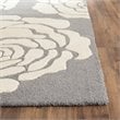 Safavieh Cambridge 4' X 6' Hand Tufted Wool Rug in Dark Gray and Ivory