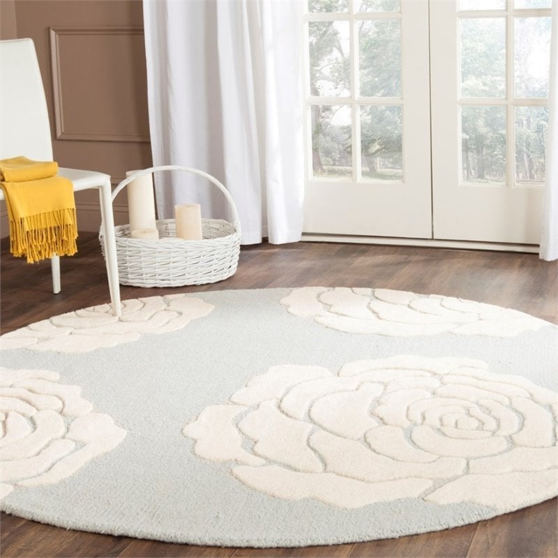 Safavieh Cambridge 8' X 10' Hand Tufted Wool Rug in Gray and Ivory