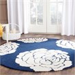 Safavieh Cambridge 5' X 8' Hand Tufted Wool Rug in Navy and Ivory