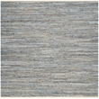 Safavieh Cape Cod 8' Square Handmade Jute Rug in Natural and Blue
