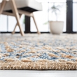 Safavieh Cape Cod 8' Square Handmade Jute Rug in Natural and Blue