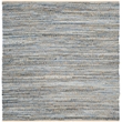 Safavieh Cape Cod 8' Square Handmade Jute Rug in Natural and Blue