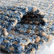 Safavieh Cape Cod 8' Square Handmade Jute Rug in Natural and Blue