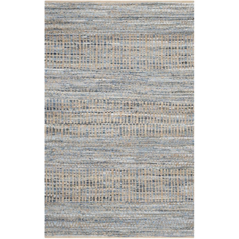 Safavieh Cape Cod 10' X 14' Handmade Jute Rug in Natural and Blue