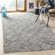 Safavieh Cape Cod 8' Square Handmade Jute Rug in Natural and Blue