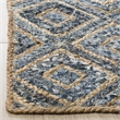 Safavieh Cape Cod 8' Square Handmade Jute Rug in Natural and Blue