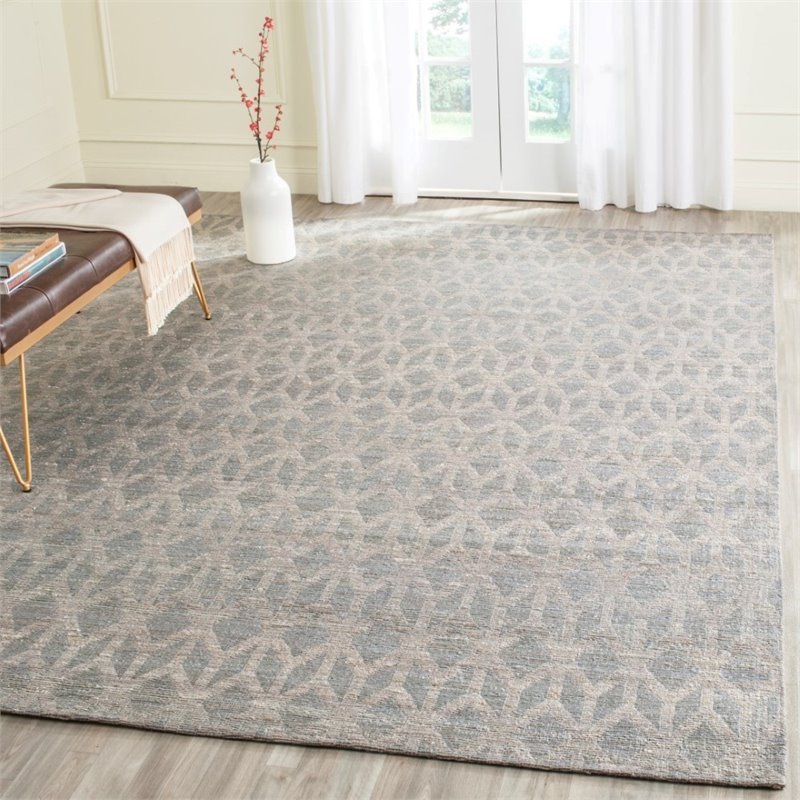 Safavieh Cape Cod 6' Square Hand Woven Rug in Gray and Gold
