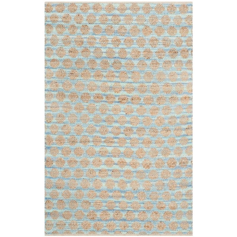 Safavieh Cape Cod 3' X 5' Hand Woven Rug in Blue and Natural