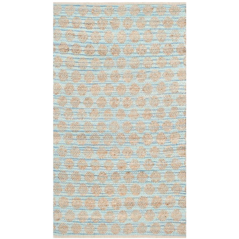 Safavieh Cape Cod 3' X 5' Hand Woven Rug in Blue and Natural