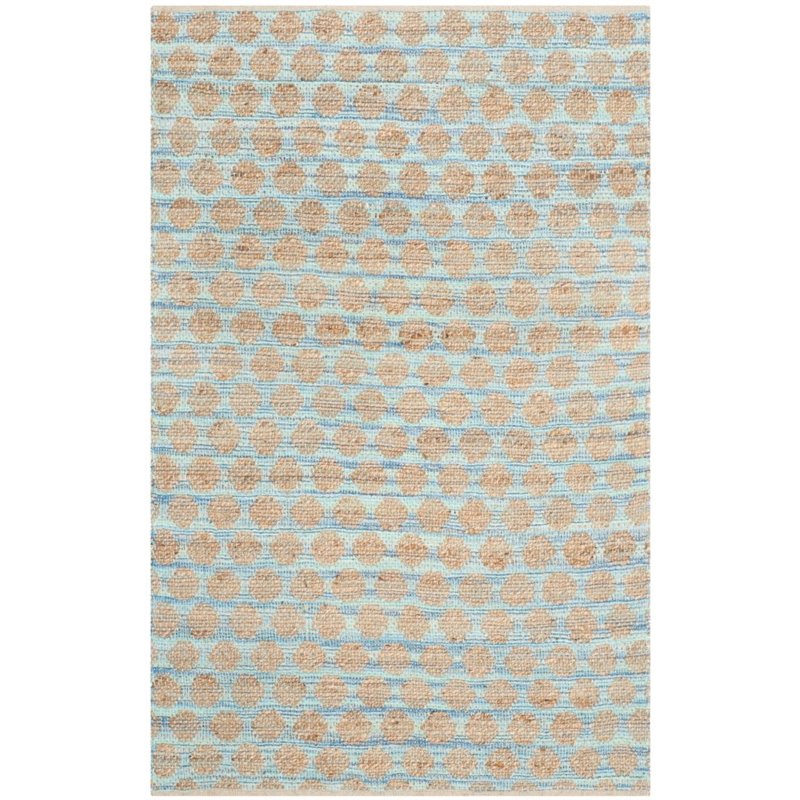 Safavieh Cape Cod 9' X 12' Hand Woven Rug in Blue and Natural