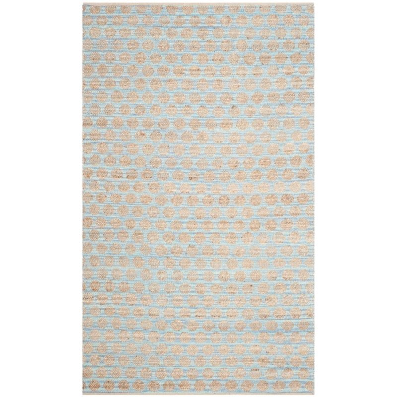 Safavieh Cape Cod 9' X 12' Hand Woven Rug in Blue and Natural