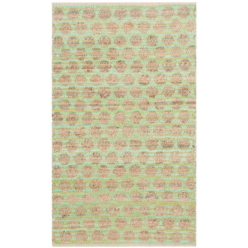 Safavieh Cape Cod 3' X 5' Hand Woven Rug in Green and Natural