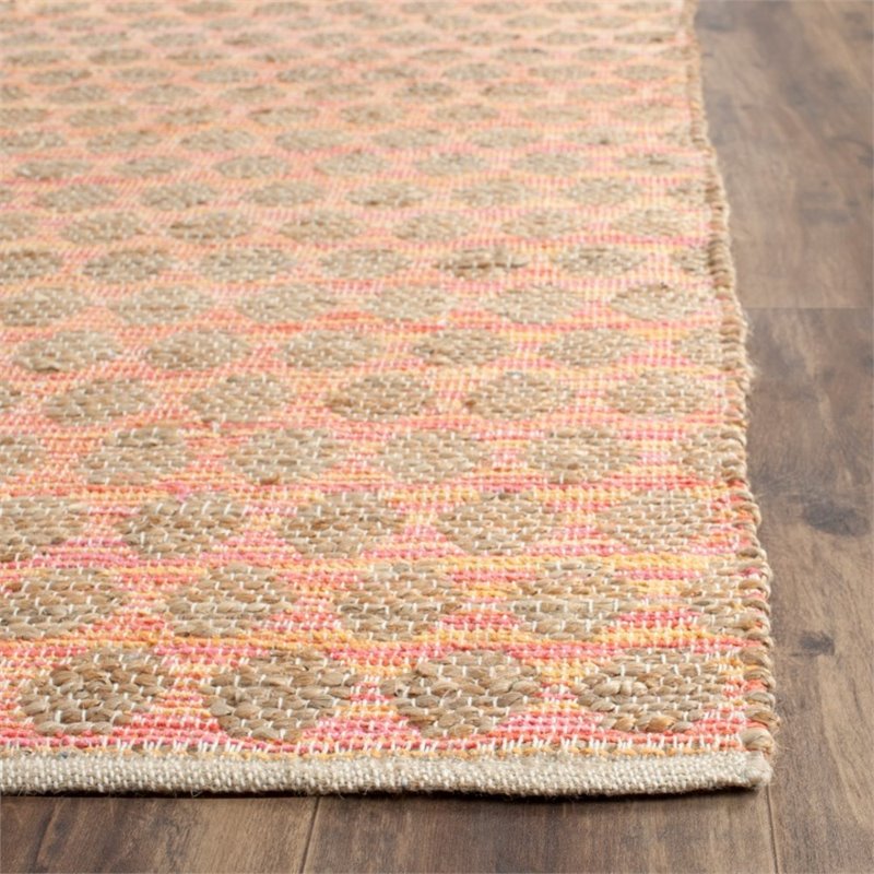 Safavieh Cape Cod 3' X 5' Hand Woven Rug in Orange and Natural