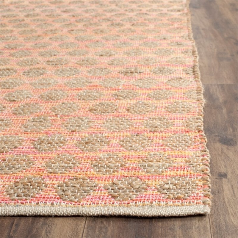 Safavieh Cape Cod 5' X 8' Hand Woven Rug in Orange and Natural
