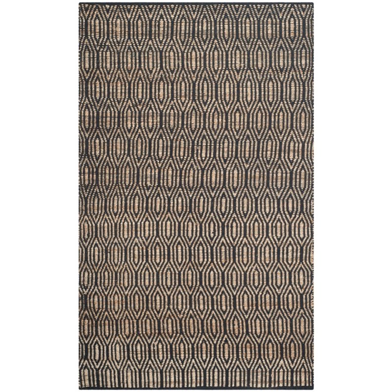 Safavieh Cape Cod 3' X 5' Hand Woven Rug in Black and Natural