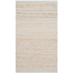 Safavieh Cape Cod 6' Square Hand Woven Rug in Silver and Natural