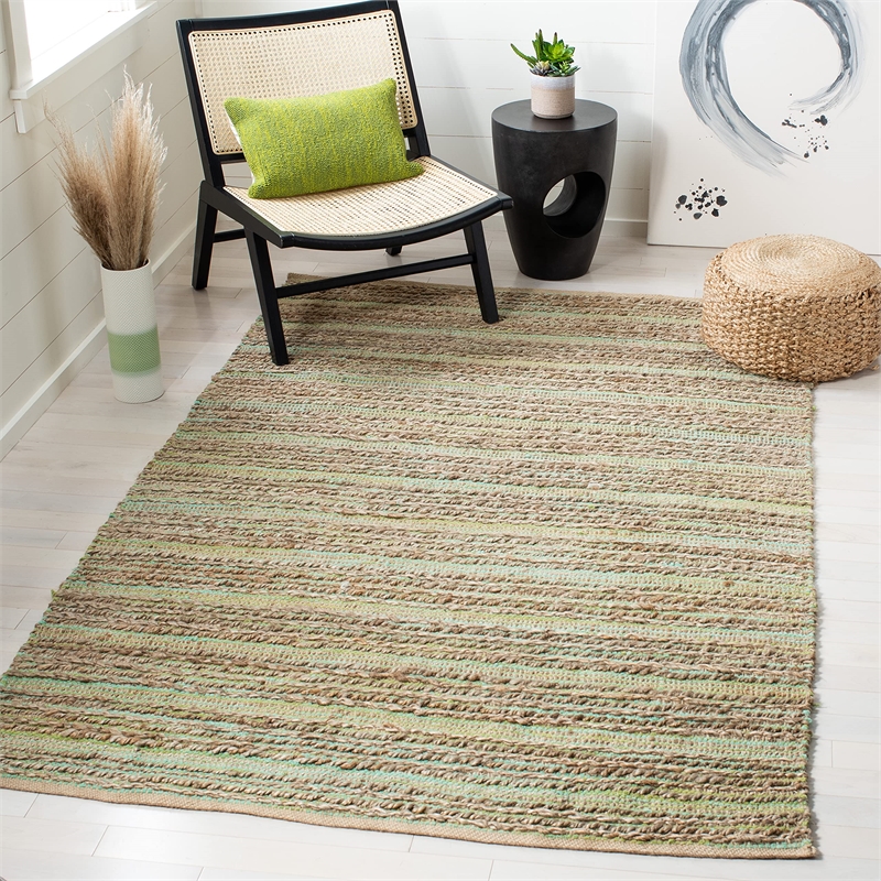 Safavieh Cape Cod 6' Square Hand Woven Rug in Green