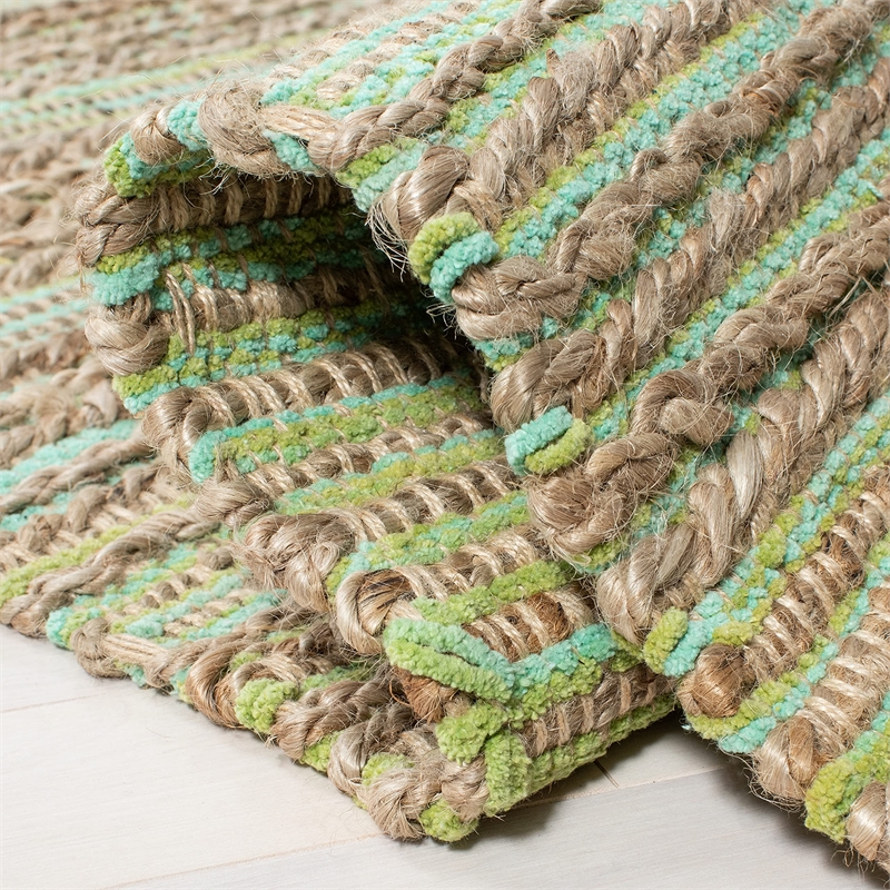 Safavieh Cape Cod 6' Square Hand Woven Rug in Green