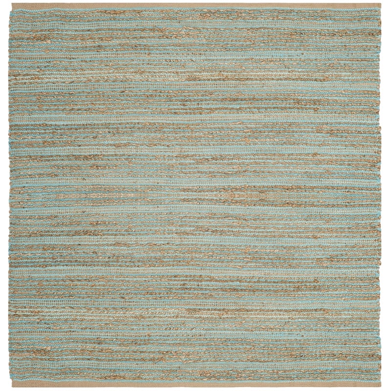 Safavieh Cape Cod 6' Square Hand Woven Rug in Aqua