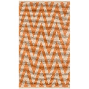 Safavieh Cape Cod 2'3&quot X 3'9&quot Hand Woven Rug in Natural and Orange