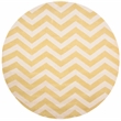 Safavieh Chatham 7' X 7' Round Wool Hand Tufted Rug in Gold / Ivory