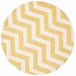 Safavieh Chatham 7' X 7' Round Wool Hand Tufted Rug in Gold / Ivory